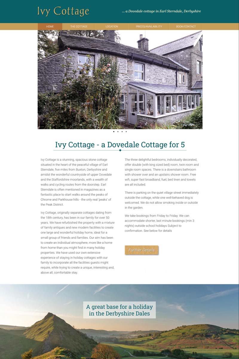 Derbyshire holiday cottage