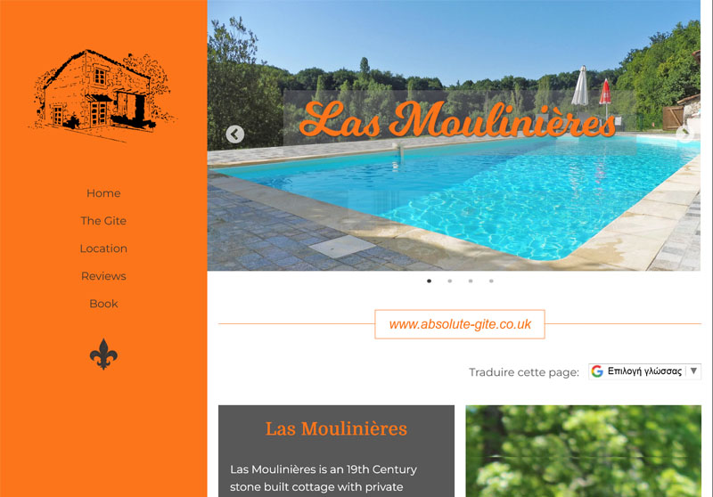 French gite web design